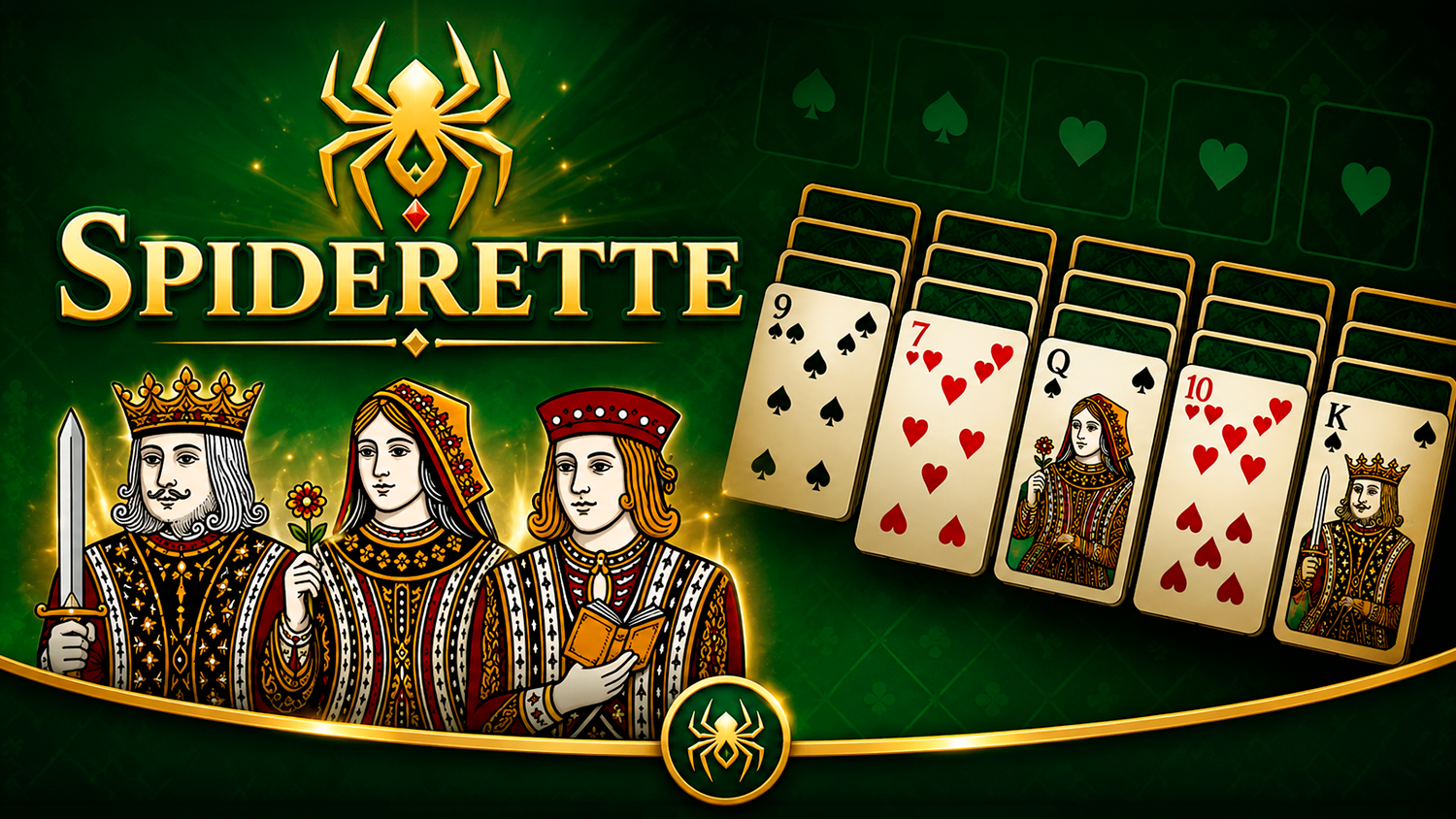 Spiderette HTML5 solitaire game